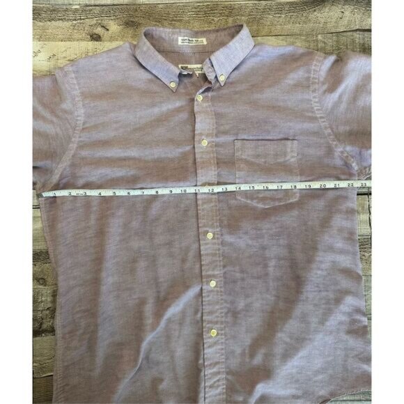 Vintage Balmain Single Stitch Collared Long Sleeve Mauve Button Up | 32/33 - Picture 3 of 5